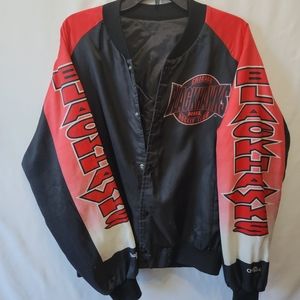 Vintage Chalkline NHL 1992 Chicago Blackhawks Snap Button Front Bomber Jacket